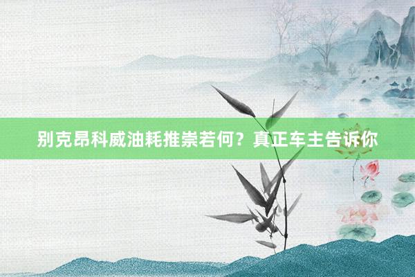 别克昂科威油耗推崇若何？真正车主告诉你